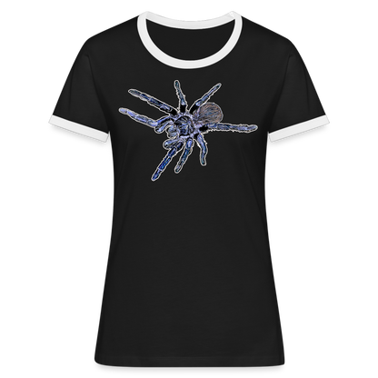 Frauen Kontrast-T-Shirt Pterinopelma sazimai - Schwarz/Weiß