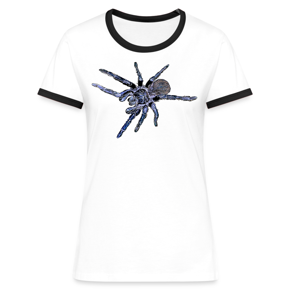 Frauen Kontrast-T-Shirt Pterinopelma sazimai - Weiß/Schwarz