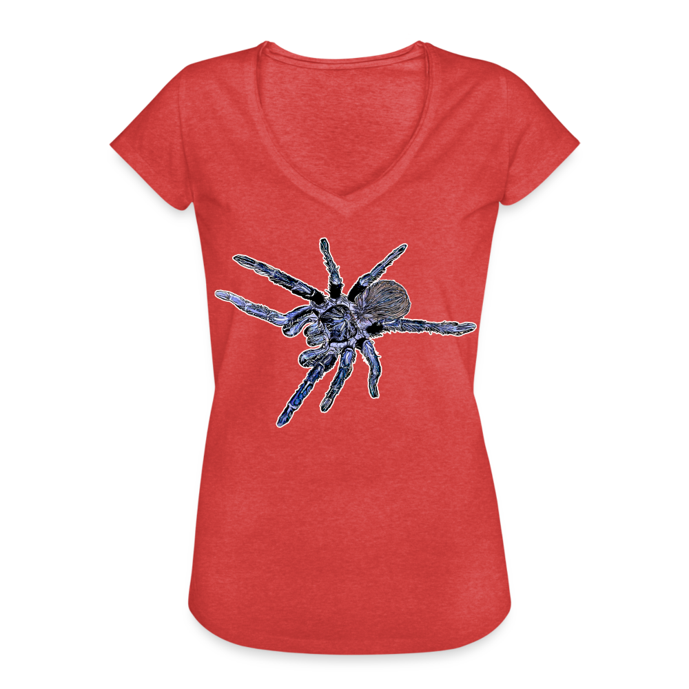 Frauen Vintage T-Shirt Pterinopelma sazimai - Rot meliert