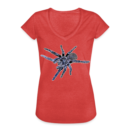 Frauen Vintage T-Shirt Pterinopelma sazimai - Rot meliert