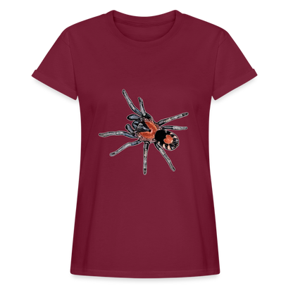 Frauen Oversized T-Shirt Cyriocosmus elegans - Bordeaux
